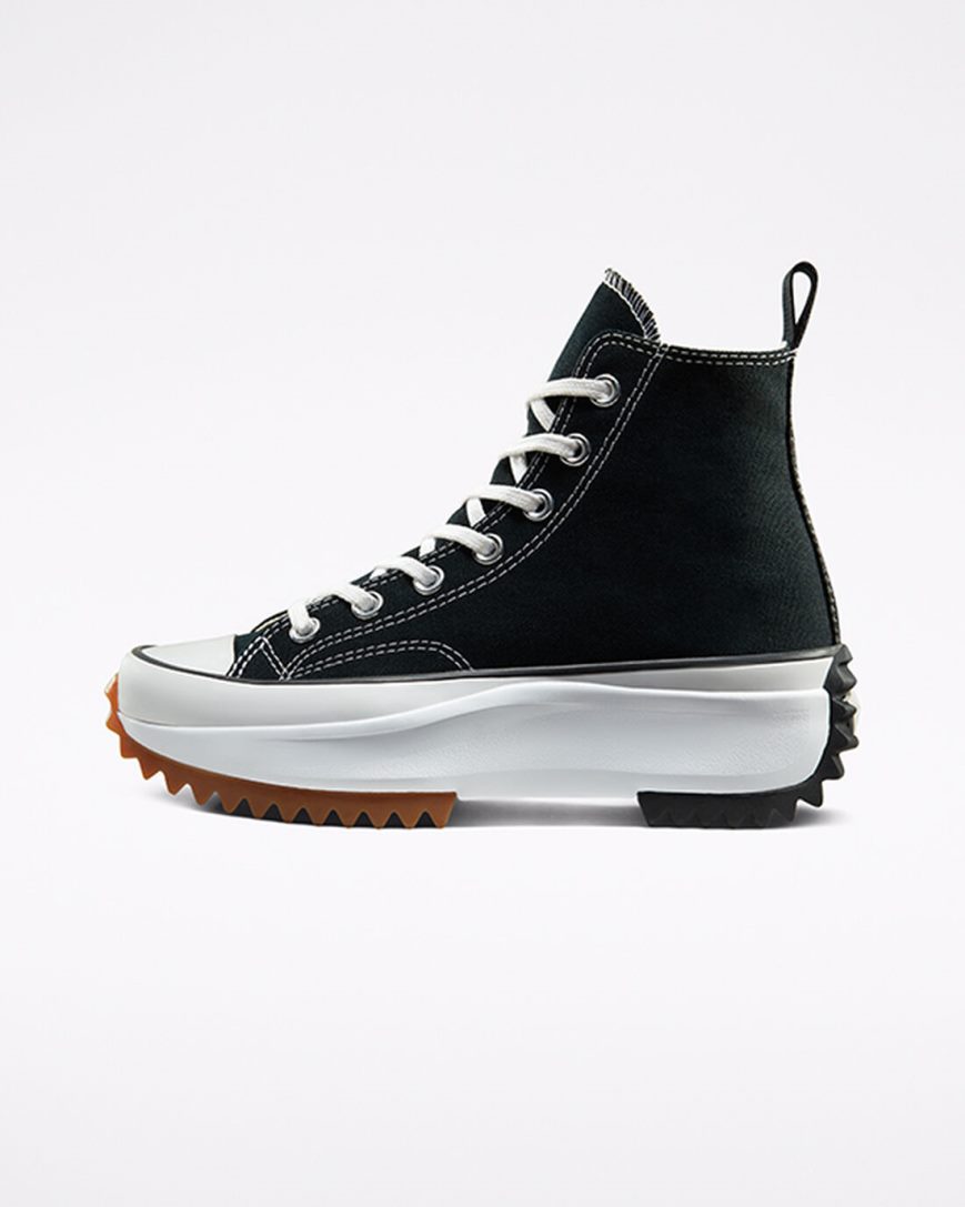 Men's Converse Run Star Hike High Top Platform Shoes Black / White | AU 95C61W